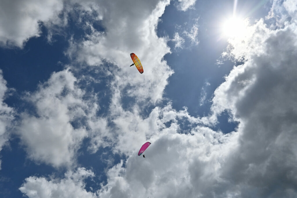 Two Paragliders in the sky