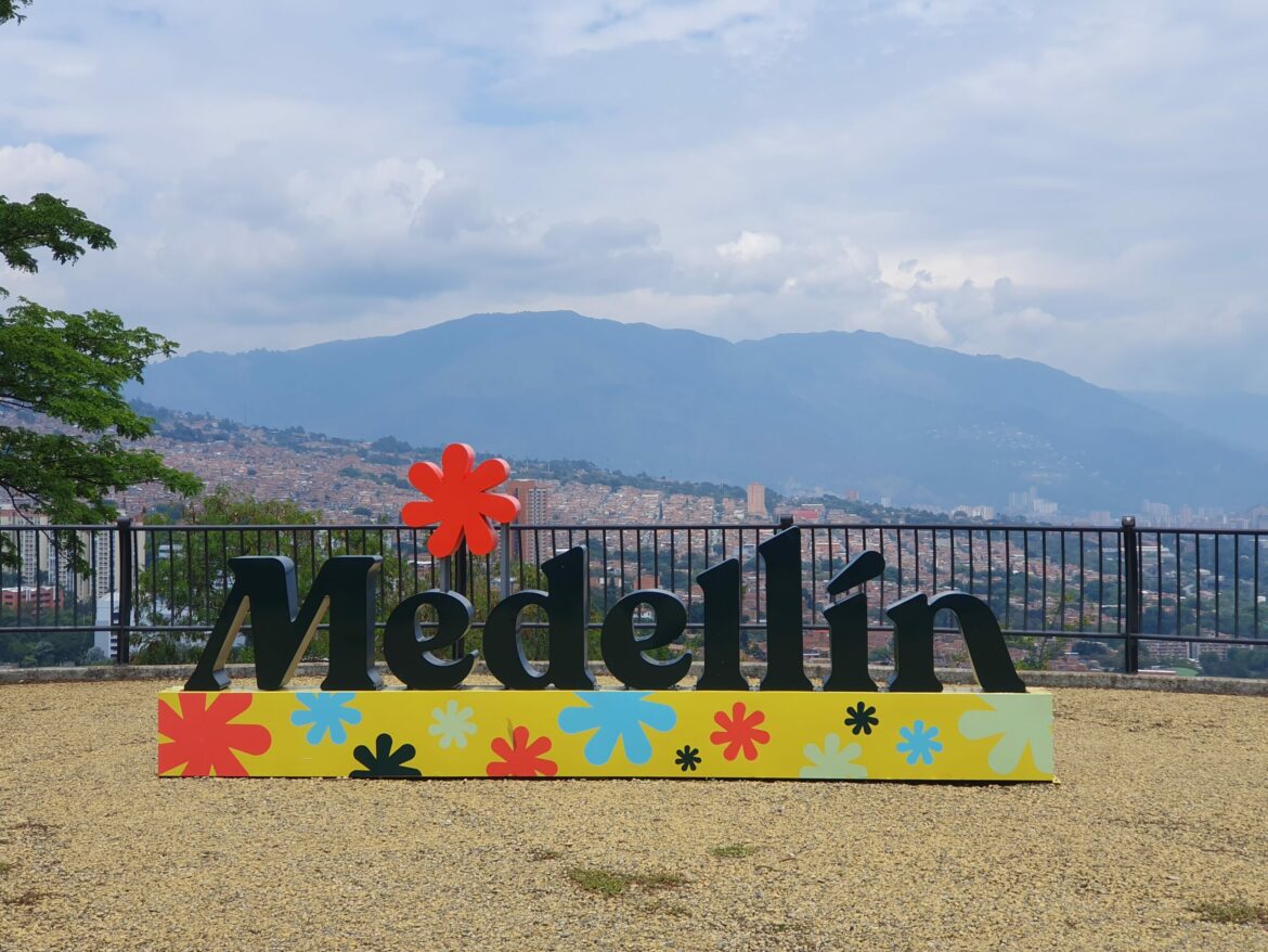 Sign saying Medellin